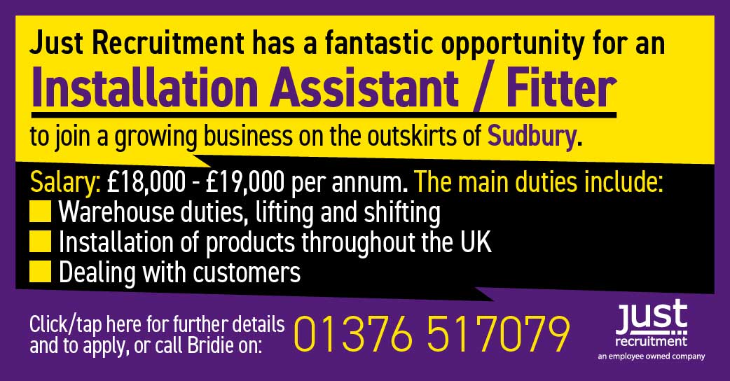 Installation Assistant / Fitter Just Recruitment